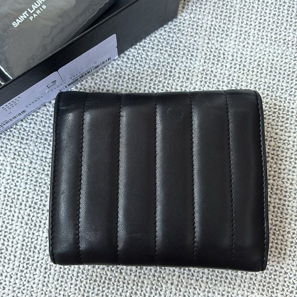 YSL Yves Saint Laurent black leather wallet - Picture 11 of 13